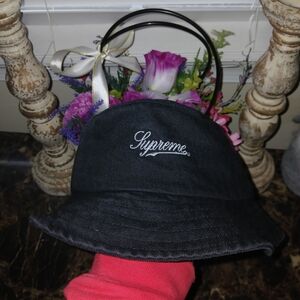Supreme Vintage Denim Twill Crusher Bucket Zip Hat Size S/M Unisex